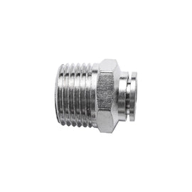 Image of an AirCraft Metal PU Fitting Straight 10mmX 1/2' M