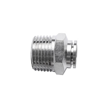 Image of an AirCraft Metal PU Fitting Straight 10mmX 1/2' M