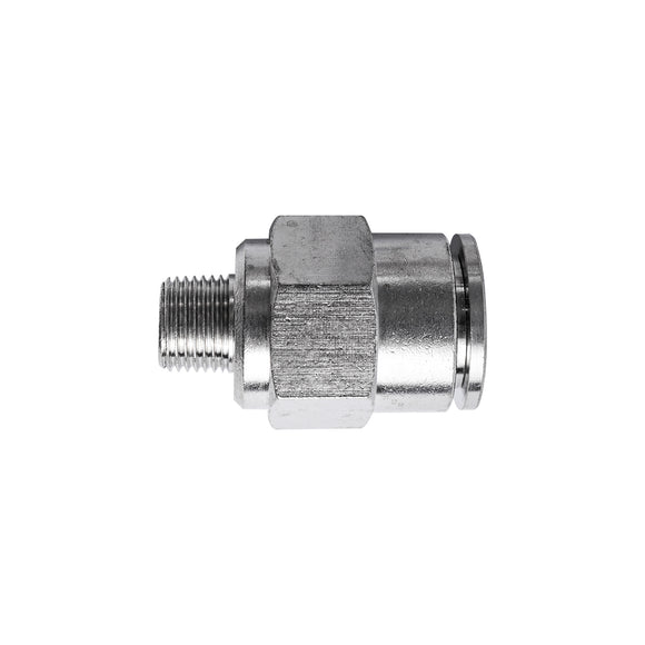 Image of an AirCraft Metal PU Fitting Straight 12mmX 1/8' M