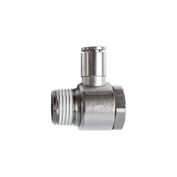 Image of an AirCraft Metal Swivel Elbow 8mmX 1/2' M