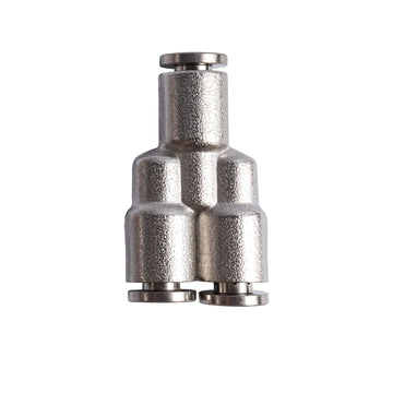 Image of an AirCraft Metal PU Fitting Y-Joint 4mm