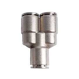 Image of an AirCraft Metal PU Fitting Y-Joint 12mm
