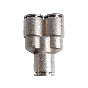 Image of an AirCraft Metal PU Fitting Y-Joint 12mm