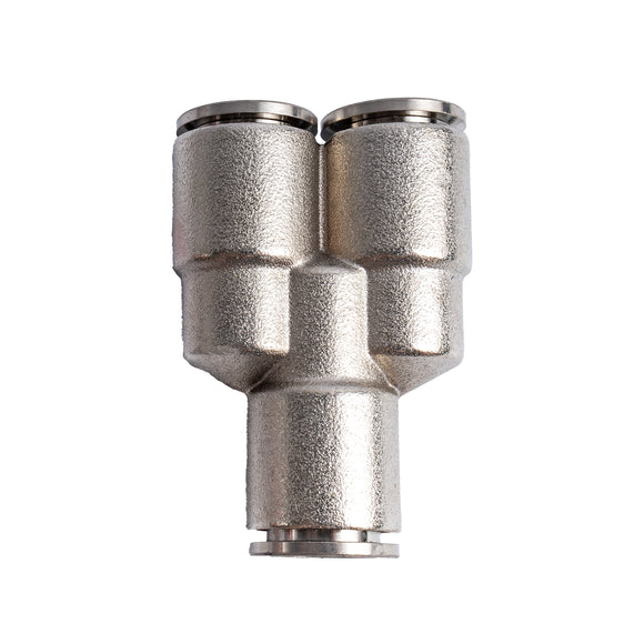 Image of an AirCraft Metal PU Fitting Y-Joint 12mm