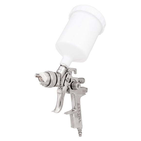 Image of an AirCraft Spray Gun HVLP Gravity 1.4mmS/S Nozzle & Needle With Plastic Cup