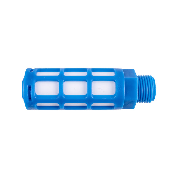 Image of an AirCraft Plastic Breather Silencer 1/2' M Blue