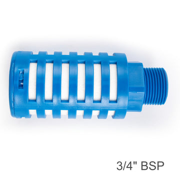 Image of an AirCraft Plastic Breather Silencer 3/4' M Blue