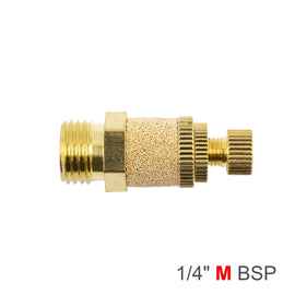 Image of an AirCraft Flow Control Silencer Brass 1/4' M