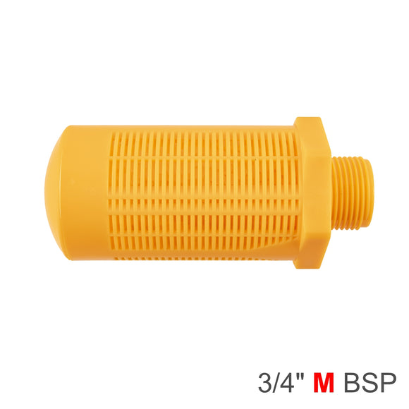 Image of an AirCraft Plastic Breather Silencer 3/4' M Orange