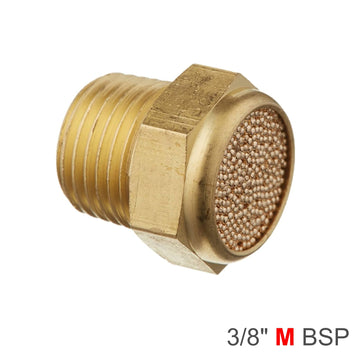 Image of an AirCraft Muffler Brass Flat 3/8" BSP Male