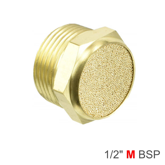 Image of an AirCraft Muffler Brass Flat 1/2' Male
