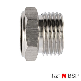 Image of an AirCraft Muffler Metal Flat 1/2' Male