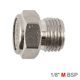 Image of an AirCraft Muffler Metal Flat 1/8' Male