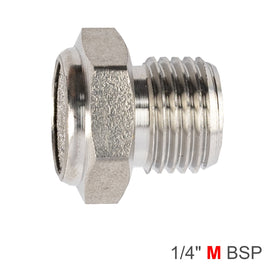 Image of an AirCraft Muffler Metal Flat 1/4' Male