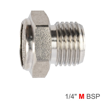 Image of an AirCraft Muffler Metal Flat 1/4' Male