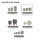 Image of a CASA CALORE SORSO Flower Pots & Planters, Lightweight 18kg Set 3 Cylindrical Shape 2
