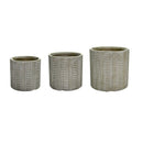 Image of a CASA CALORE SORSO Flower Pots & Planters, Lightweight 18kg Set 3 Cylindrical Shape 1