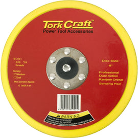 Image of a Tork Craft DA Sander Pad Psa 5 16 - 24unf Med Soft 150mm 6'