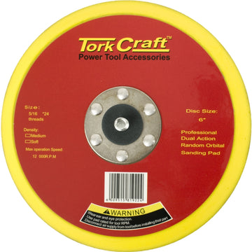 Image of a Tork Craft DA Sander Pad Psa 5 16 - 24unf Med Soft 150mm 6'