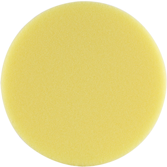 Image of a Tork Craft Foam Pad Hook And Loop Yellow Sponge 150mm 6' Heavy Cutting