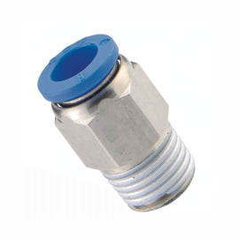 Image of an AirCraft PU Hose Fitting Straight Stud 6mm-M5 Male