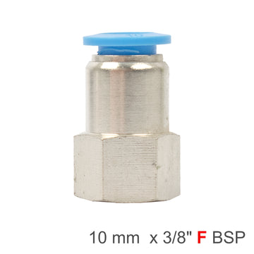 Image of an AirCraft PU Hose Fitting Straight Stud 10mm-3/8 F