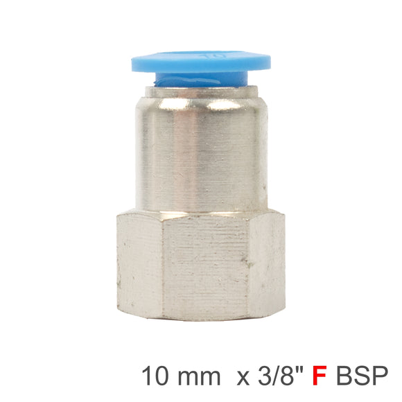 Image of an AirCraft PU Hose Fitting Straight Stud 10mm-3/8 F