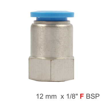 Image of an AirCraft PU Hose Fitting Straight Stud 12mm-1/8 F