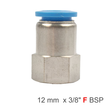 Image of an AirCraft PU Hose Fitting Straight Stud 12mm-3/8 F