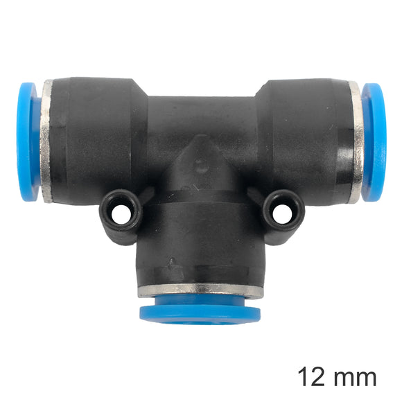 Image of an AirCraft PU Hose Fitting Tee 12mm