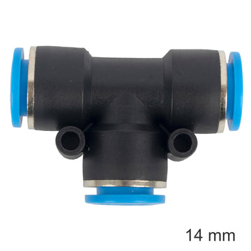 Image of an AirCraft PU Hose Fitting Tee 14mm