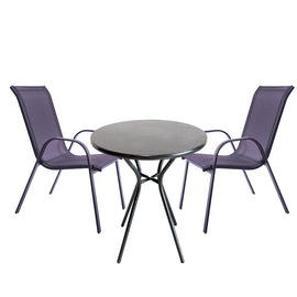 image of Seagull 3 Piece Steel Patio Set