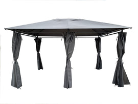 image of Seagull Garden Pavilion with Side Wall Grey 3 x 4m