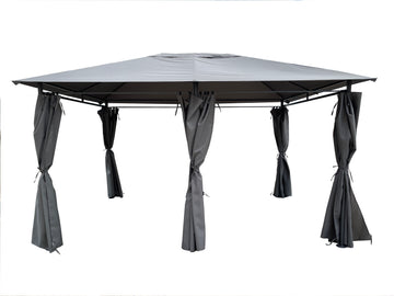 image of Seagull Garden Pavilion with Side Wall Grey 3 x 4m