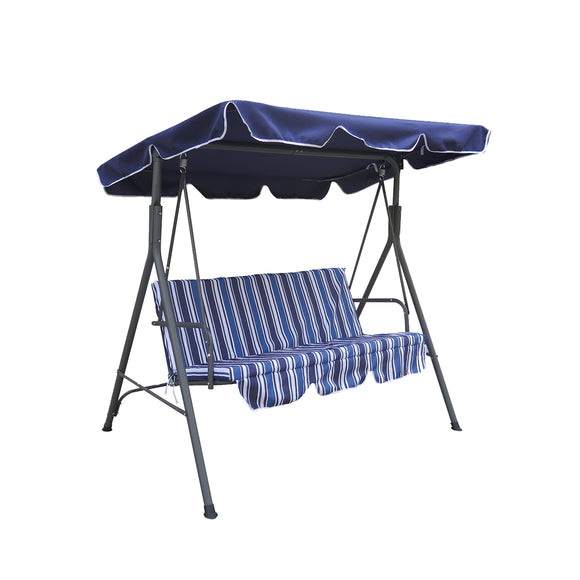 image of Chill-Out Garden Swing Polyester Blue Stripes