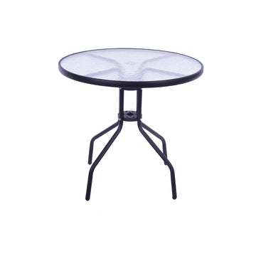 image of Seagull Table 60cm D60*H70cm, Steel 22mm, 5mm Tempered Glass Top