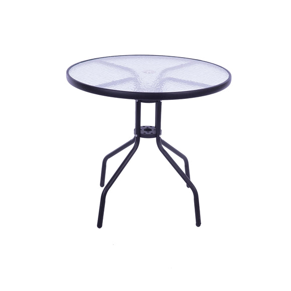 image of Seagull Table 60cm D60*H70cm, Steel 22mm, 5mm Tempered Glass Top