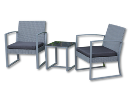 image of Seagull Torino Bistro Set Grey Rattan-Look