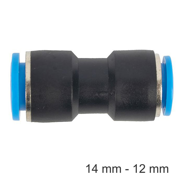 Image of an AirCraft PU Hose Fitting Reducer 14mm-12mm