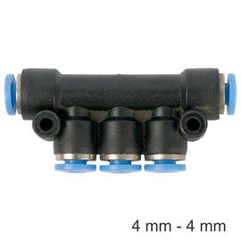 Image of an AirCraft PU Hose Fitting Manifold 4mm-4mm