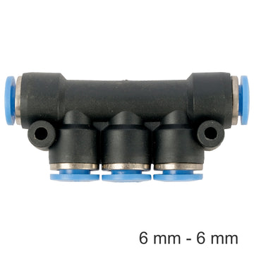 Image of an AirCraft PU Hose Fitting Manifold 6mm-6mm