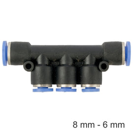 Image of an AirCraft PU Hose Fitting Manifold 8mm-6mm