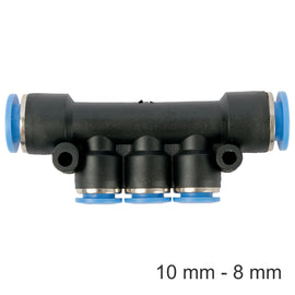 Image of an AirCraft PU Hose Fitting Manifold 10mm-8mm