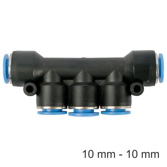 Image of an AirCraft PU Hose Fitting Manifold 10mm-10mm