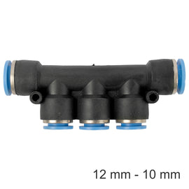 Image of an AirCraft PU Hose Fitting Manifold 12mm-10mm