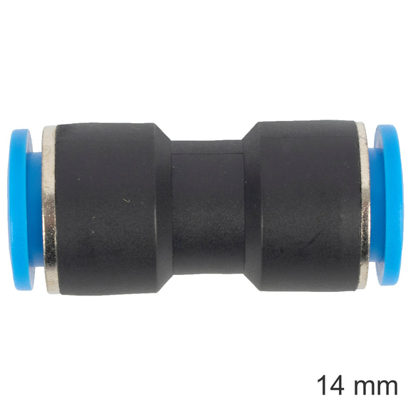 Image of an AirCraft PU Hose Fitting Equal Joiner 14mm