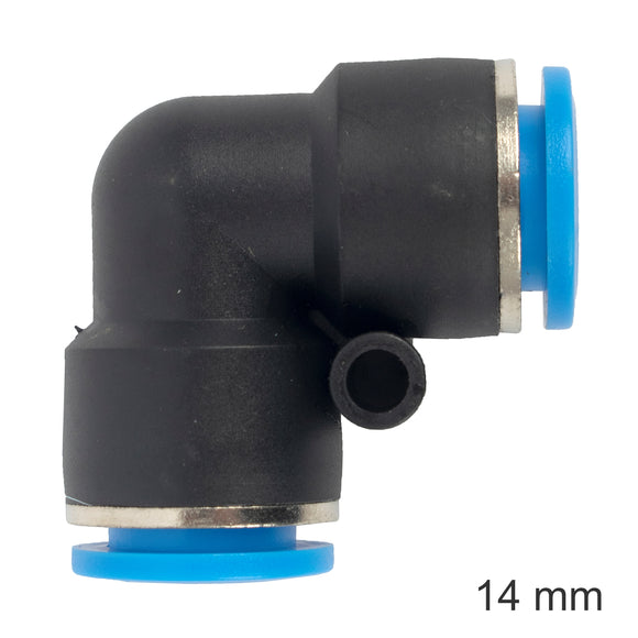 Image of an AirCraft PU Hose Fitting Elbow 14mm