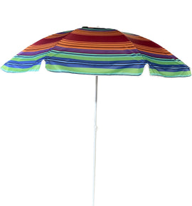 image of Seagull Beach Umbrella 256cm Wind Vent Tilt UV50 Silver Coated