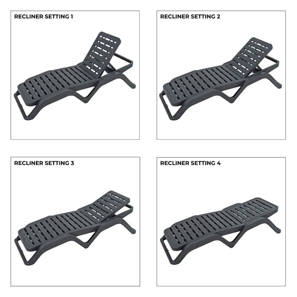 Image of a ECONOFURN Scirocco Lounger - Anthracite 2