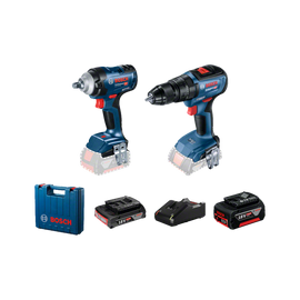Bosch Cordless Combo GDS 18V-400 + GSB 18V-50 + 1x5.0 Ah + 1x2.0 Ah + GAL 18V-40, case